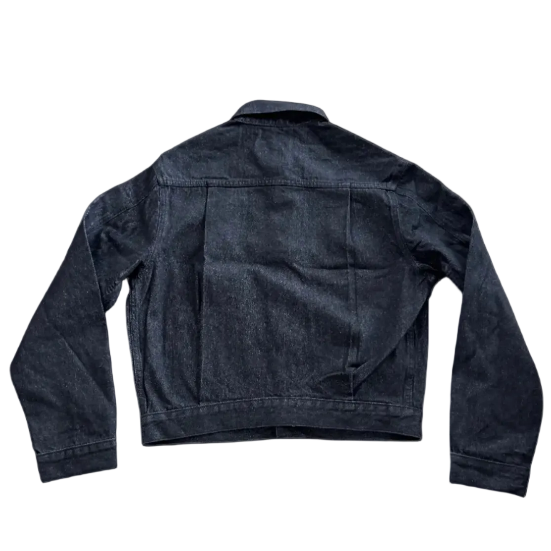 Denim Pleated Fireman Clasp Jacket
