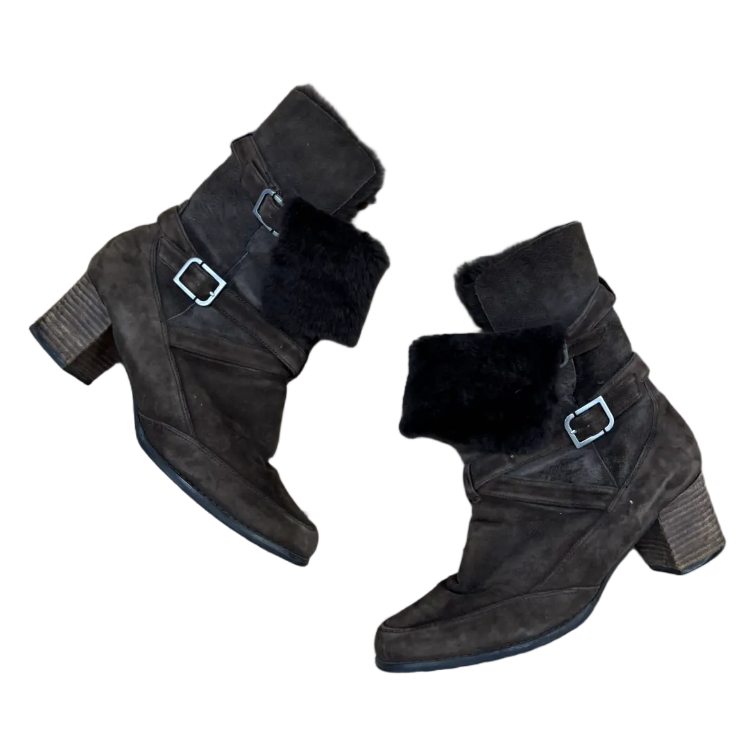 Rockport Fur Flap Heeled Boots