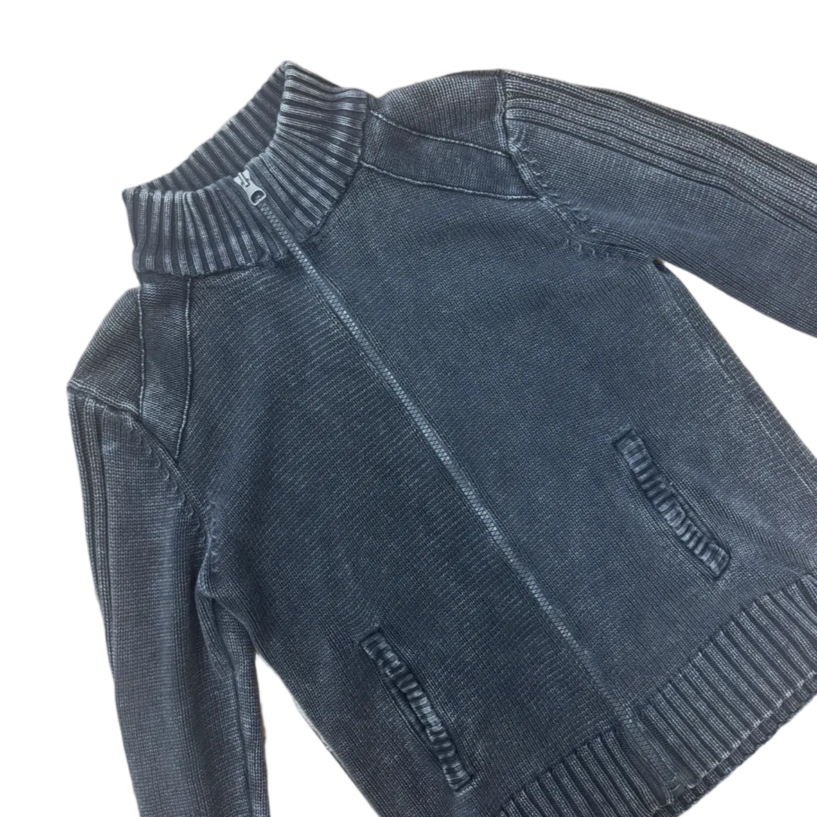 2000s Frayed Vintage Zip Up